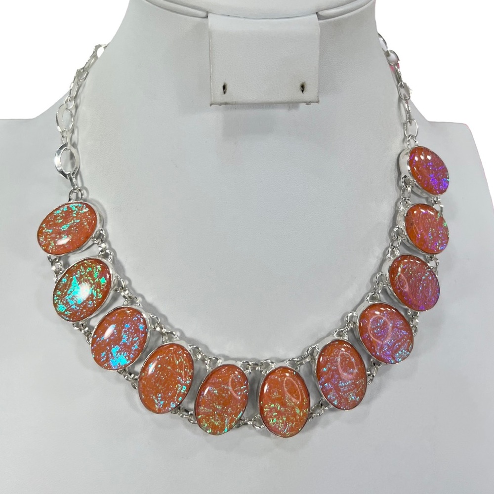 Triplet Opal 925 Large Necklace Only
